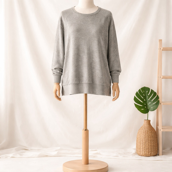 0166 Size Medium Zara Knit Light Grey Lightweight Sweater. VGUC - Picture 3 of 12